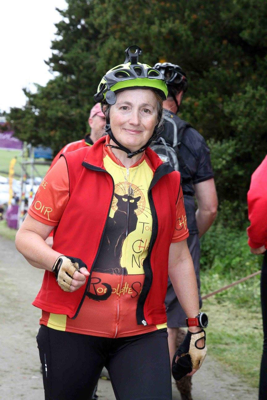 Maryjane Watson about to compete in the Longest Day Longest ride race